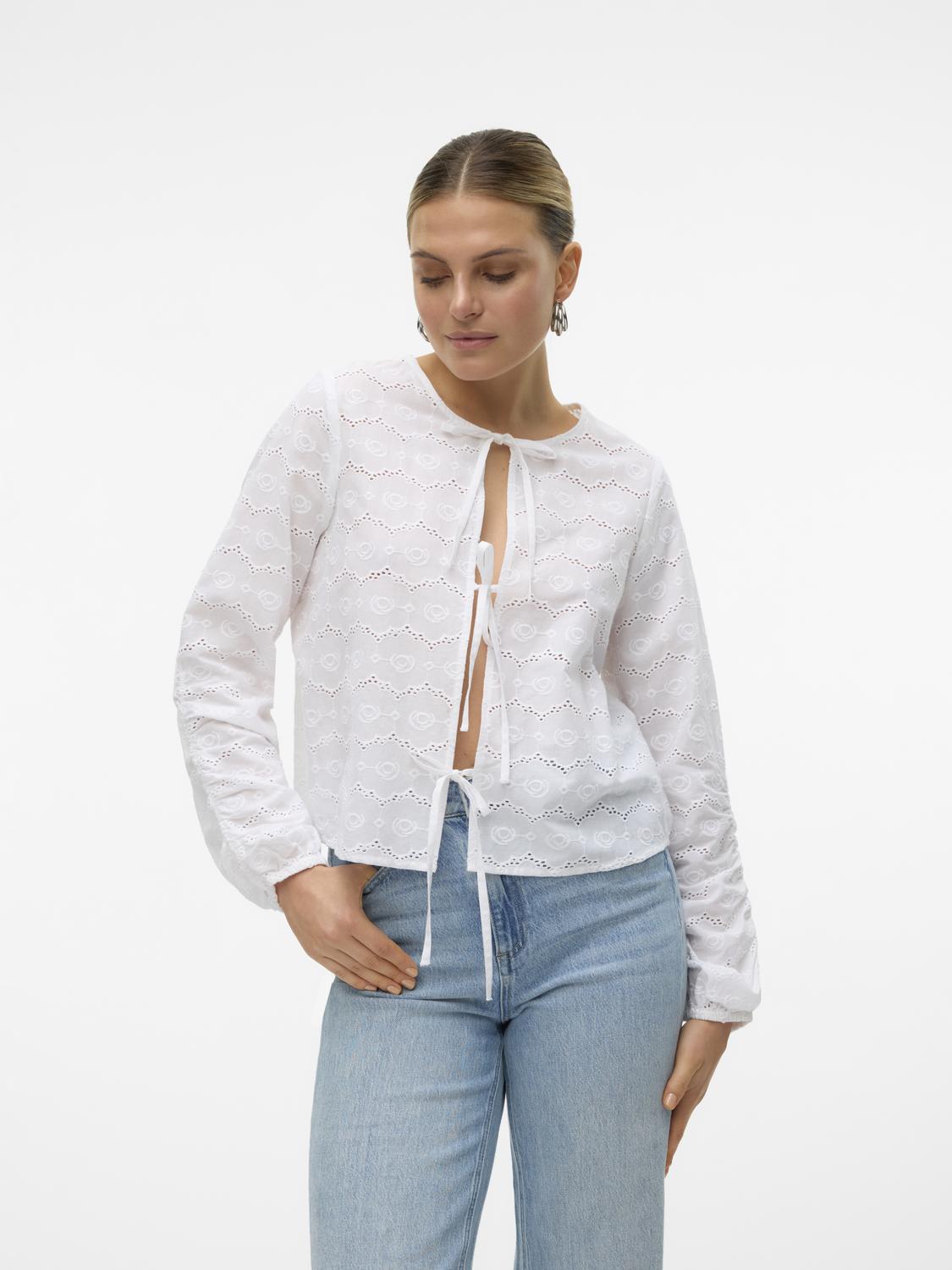 VMVIOLET T-Shirts & Tops - Bright White